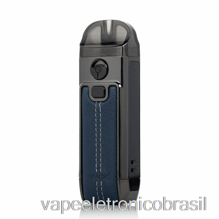 Vape Recarregável Smok Nord 4 80w Pod Kit Couro Azul